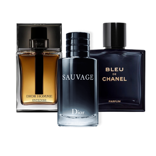 Packung mit 3 Düften: Sauvage Dior, Bleu de Chanel, Dior Homme Intense (Eau de Parfum) 