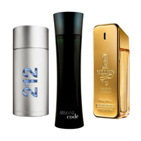 Parfüm 3er-Pack: 212 Men NYC, Paco Rabanne One Million, Armani Code Homme (Eau de Parfum)
