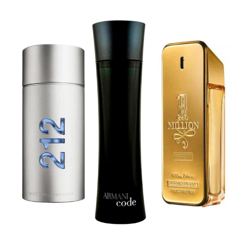 Parfüm 3er-Pack: 212 Men NYC, Paco Rabanne One Million, Armani Code Homme (Eau de Parfum)