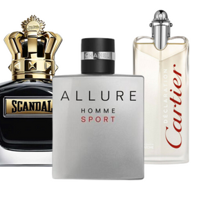Parfüm 3er-Pack: Allure Homme Sport, Jean Paul Gaultier Scandal, Cartier Declaration (Eau de Parfum)